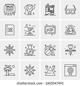 16 Universal Business Icons Vector. Creative Icon Illustration to use in web and Mobile Related project.