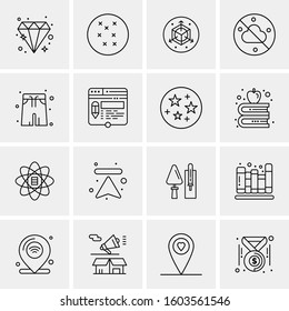 16 Universal Business Icons Vector. Creative Icon Illustration to use in web and Mobile Related project.
