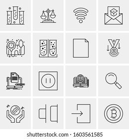 16 Universal Business Icons Vector. Creative Icon Illustration to use in web and Mobile Related project.