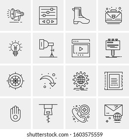 16 Universal Business Icons Vector. Creative Icon Illustration to use in web and Mobile Related project.