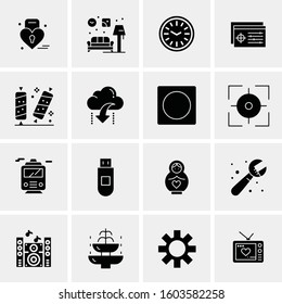 16 Universal Business Icons Vector. Creative Icon Illustration to use in web and Mobile Related project.