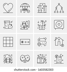 16 Universal Business Icons Vector. Creative Icon Illustration to use in web and Mobile Related project.