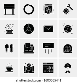 16 Universal Business Icons Vector. Creative Icon Illustration to use in web and Mobile Related project.