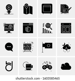 16 Universal Business Icons Vector. Creative Icon Illustration to use in web and Mobile Related project.