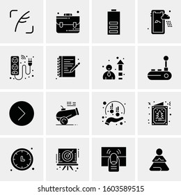 16 Universal Business Icons Vector. Creative Icon Illustration to use in web and Mobile Related project.