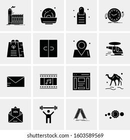 16 Universal Business Icons Vector. Creative Icon Illustration to use in web and Mobile Related project.