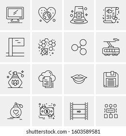 16 Universal Business Icons Vector. Creative Icon Illustration to use in web and Mobile Related project.
