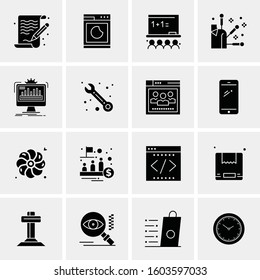 16 Universal Business Icons Vector. Creative Icon Illustration to use in web and Mobile Related project.