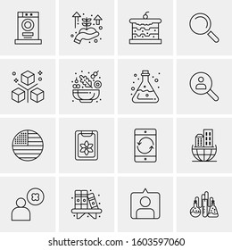 16 Universal Business Icons Vector. Creative Icon Illustration to use in web and Mobile Related project.