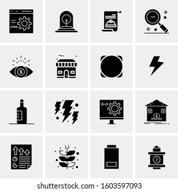 16 Universal Business Icons Vector. Creative Icon Illustration to use in web and Mobile Related project.