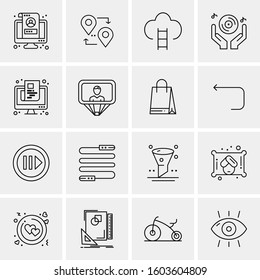 16 Universal Business Icons Vector. Creative Icon Illustration to use in web and Mobile Related project.