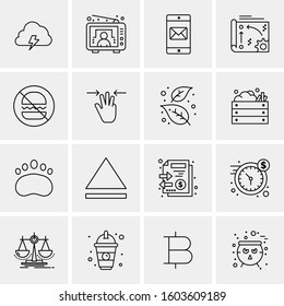 16 Universal Business Icons Vector. Creative Icon Illustration to use in web and Mobile Related project.