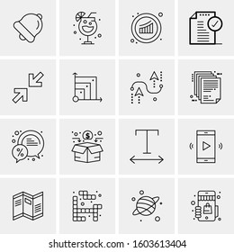 16 Universal Business Icons Vector. Creative Icon Illustration to use in web and Mobile Related project.