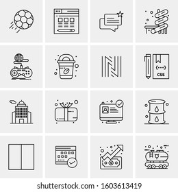 16 Universal Business Icons Vector. Creative Icon Illustration to use in web and Mobile Related project.