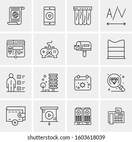 16 Universal Business Icons Vector. Creative Icon Illustration to use in web and Mobile Related project.