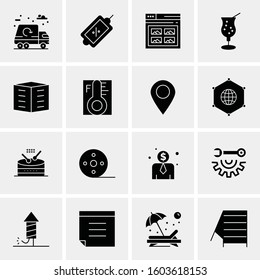16 Universal Business Icons Vector. Creative Icon Illustration to use in web and Mobile Related project.