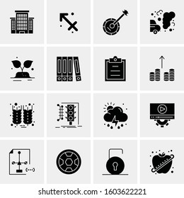 16 Universal Business Icons Vector. Creative Icon Illustration to use in web and Mobile Related project.