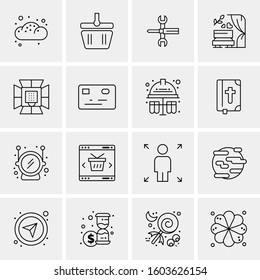 16 Universal Business Icons Vector. Creative Icon Illustration to use in web and Mobile Related project.