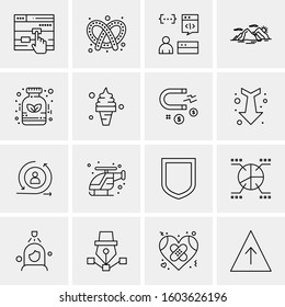 16 Universal Business Icons Vector. Creative Icon Illustration to use in web and Mobile Related project.