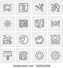 16 Universal Business Icons Vector. Creative Icon Illustration to use in web and Mobile Related project.