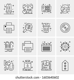 16 Universal Business Icons Vector. Creative Icon Illustration to use in web and Mobile Related project.
