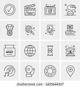 16 Universal Business Icons Vector. Creative Icon Illustration to use in web and Mobile Related project.