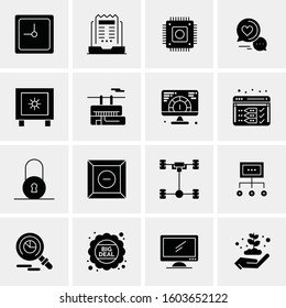 16 Universal Business Icons Vector. Creative Icon Illustration to use in web and Mobile Related project.