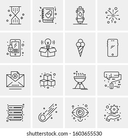 16 Universal Business Icons Vector. Creative Icon Illustration to use in web and Mobile Related project.