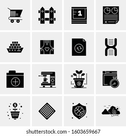 16 Universal Business Icons Vector. Creative Icon Illustration to use in web and Mobile Related project.