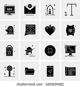 16 Universal Business Icons Vector. Creative Icon Illustration to use in web and Mobile Related project.