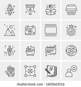 16 Universal Business Icons Vector. Creative Icon Illustration to use in web and Mobile Related project.