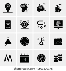 16 Universal Business Icons Vector. Creative Icon Illustration to use in web and Mobile Related project.