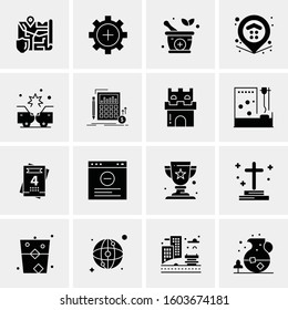 16 Universal Business Icons Vector. Creative Icon Illustration to use in web and Mobile Related project.