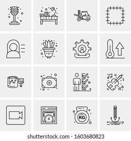 16 Universal Business Icons Vector. Creative Icon Illustration to use in web and Mobile Related project.