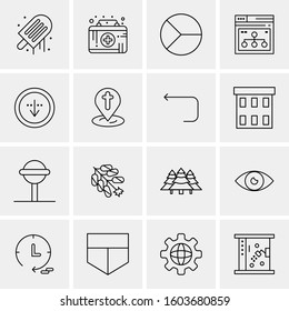 16 Universal Business Icons Vector. Creative Icon Illustration to use in web and Mobile Related project.