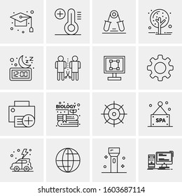 16 Universal Business Icons Vector. Creative Icon Illustration to use in web and Mobile Related project.