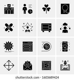 16 Universal Business Icons Vector. Creative Icon Illustration to use in web and Mobile Related project.