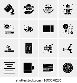 16 Universal Business Icons Vector. Creative Icon Illustration to use in web and Mobile Related project.