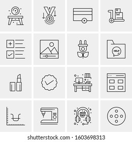 16 Universal Business Icons Vector. Creative Icon Illustration to use in web and Mobile Related project.