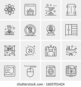 16 Universal Business Icons Vector. Creative Icon Illustration to use in web and Mobile Related project.