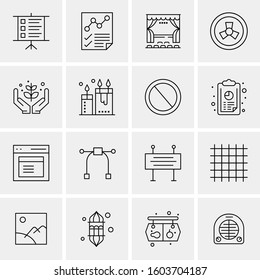 16 Universal Business Icons Vector. Creative Icon Illustration to use in web and Mobile Related project.