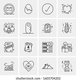 16 Universal Business Icons Vector. Creative Icon Illustration to use in web and Mobile Related project.