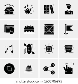 16 Universal Business Icons Vector. Creative Icon Illustration to use in web and Mobile Related project.