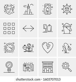 16 Universal Business Icons Vector. Creative Icon Illustration to use in web and Mobile Related project.