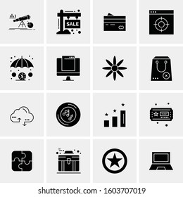 16 Universal Business Icons Vector. Creative Icon Illustration to use in web and Mobile Related project.