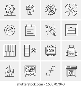 16 Universal Business Icons Vector. Creative Icon Illustration to use in web and Mobile Related project.