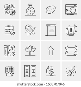 16 Universal Business Icons Vector. Creative Icon Illustration to use in web and Mobile Related project.