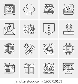 16 Universal Business Icons Vector. Creative Icon Illustration to use in web and Mobile Related project.