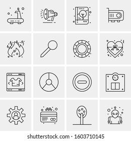 16 Universal Business Icons Vector. Creative Icon Illustration to use in web and Mobile Related project.