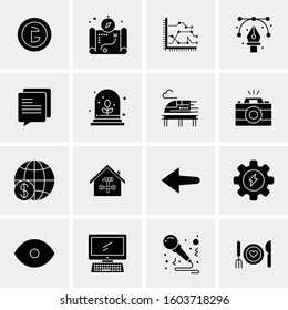 16 Universal Business Icons Vector. Creative Icon Illustration to use in web and Mobile Related project.